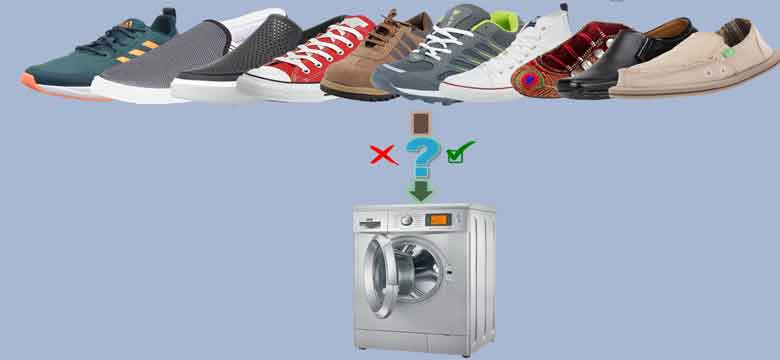 توجه به جنس کفش برای شستن کفش در لباسشویی