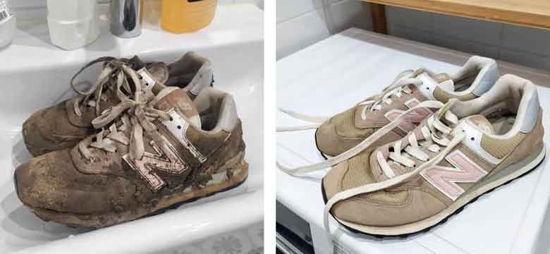 تمیز کردن کفش برای شستن کفش در لباسشویی