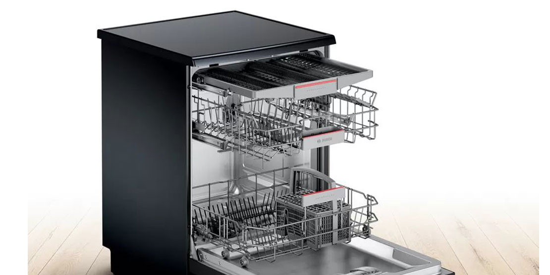 انعطاف پذیری بین قفسه ها در ماشین ظرفشویی بوش sms46nb01b