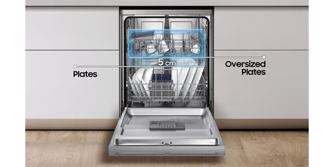 انعطاف پذیری بین قفسه در ماشین ظرفشویی سامسونگ 5010